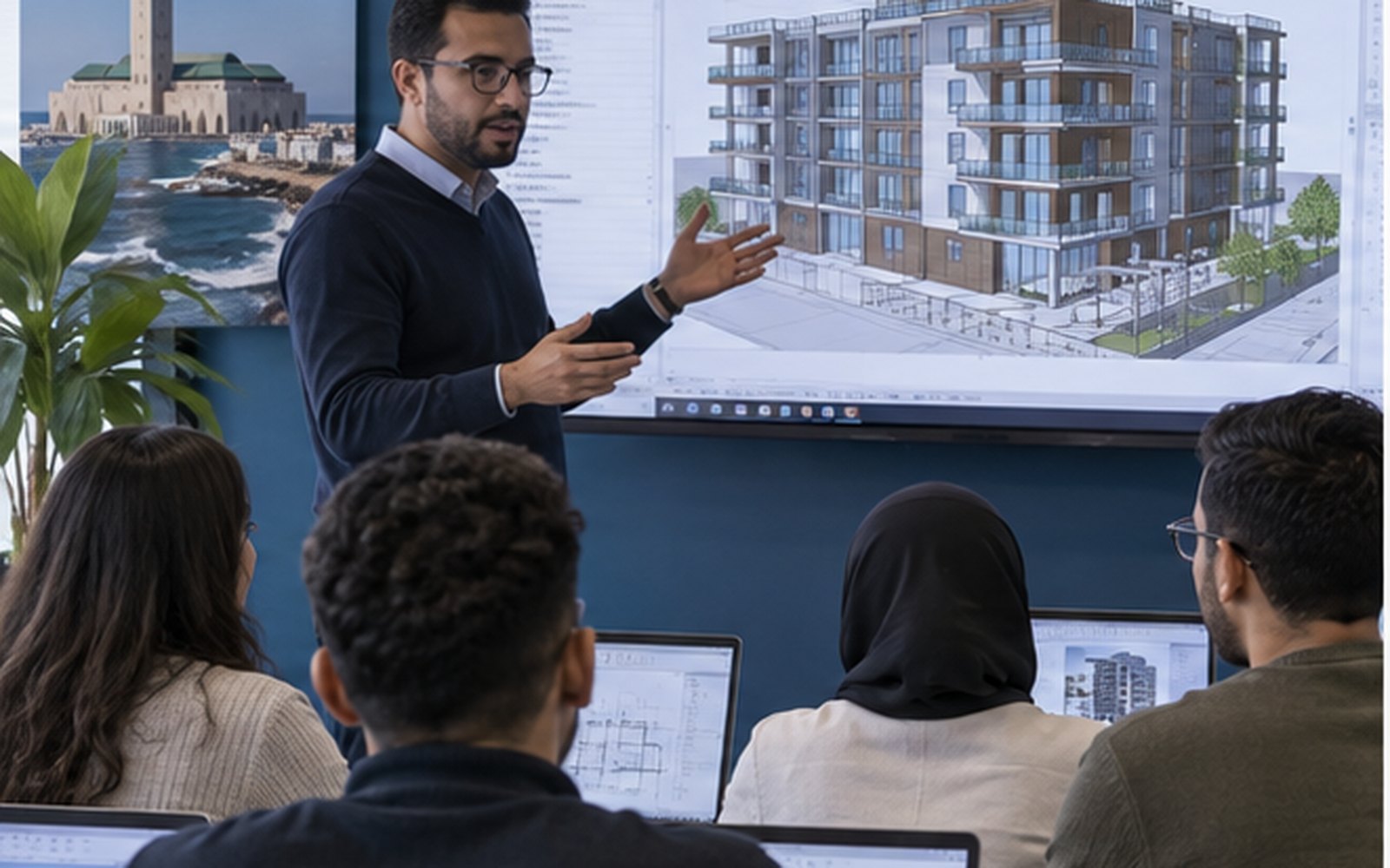 Cours de Revit Architecture en salle de formation à Casablanca