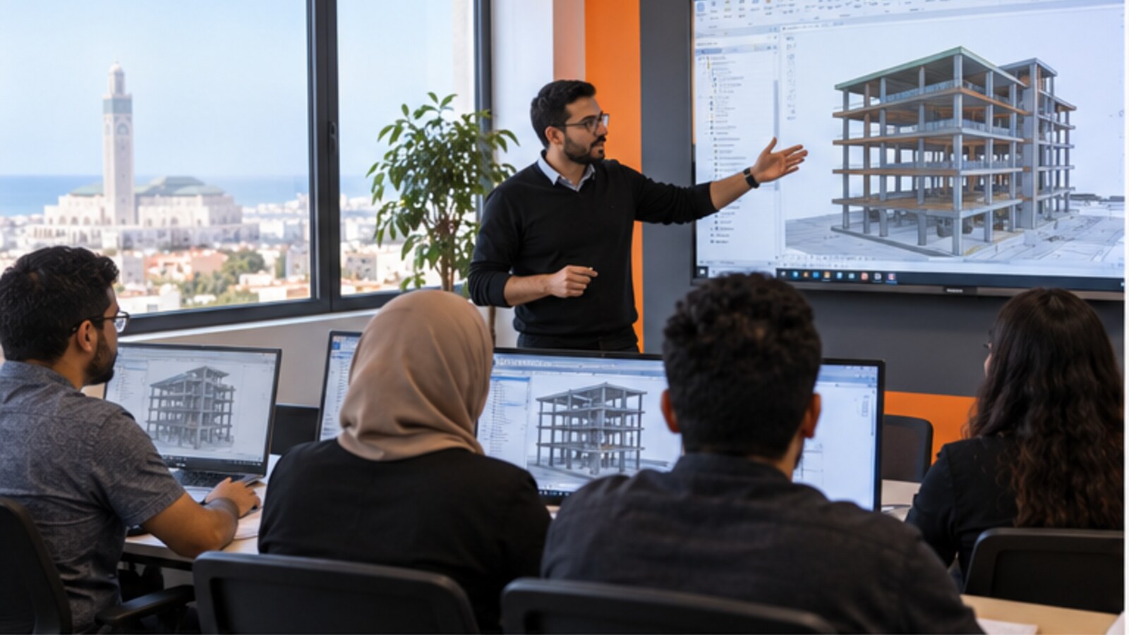 Formation Revit Structure à Casablanca avec formateur et maquette BIM réaliste