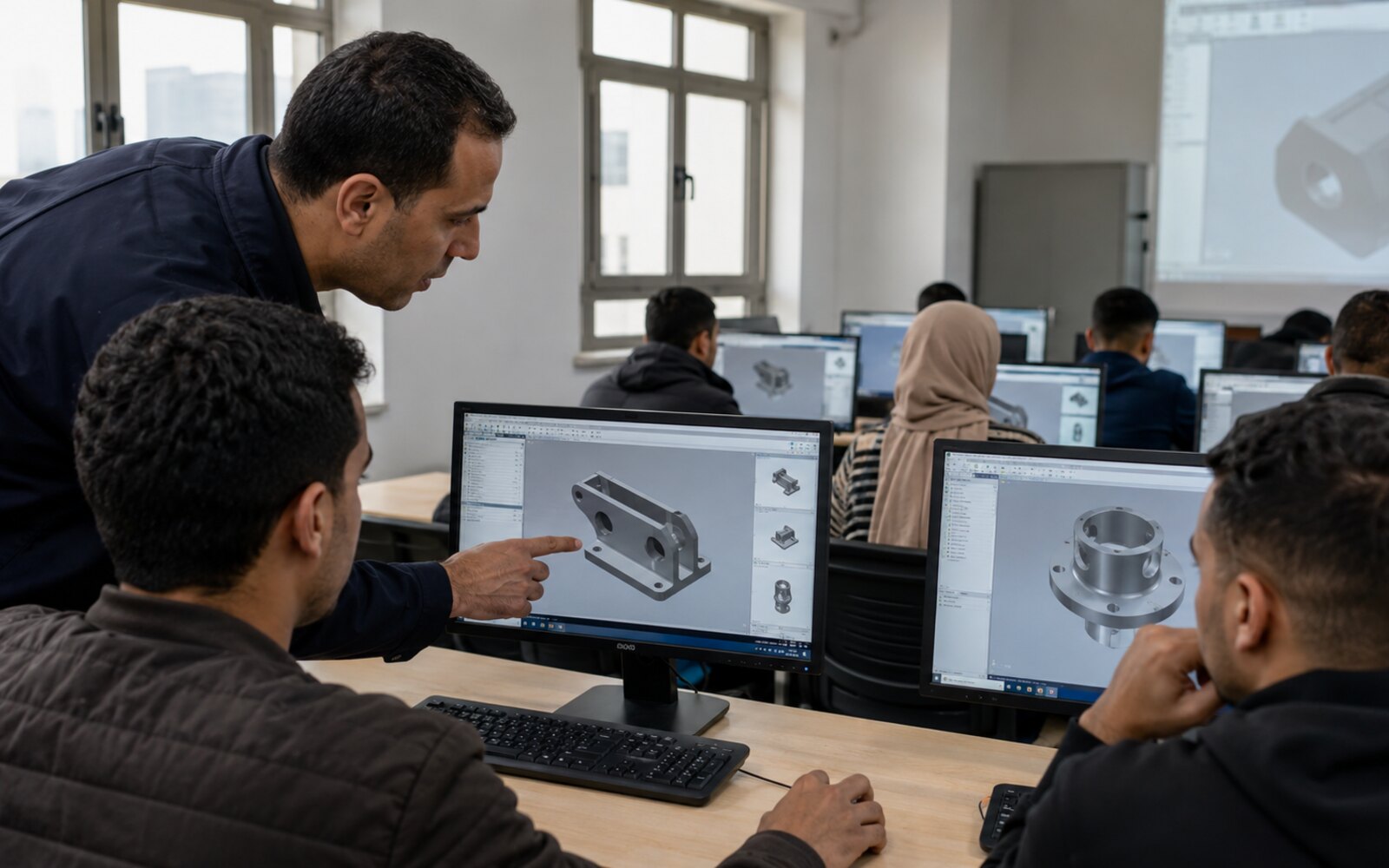 Formation SolidWorks à Casablanca dans une salle technique