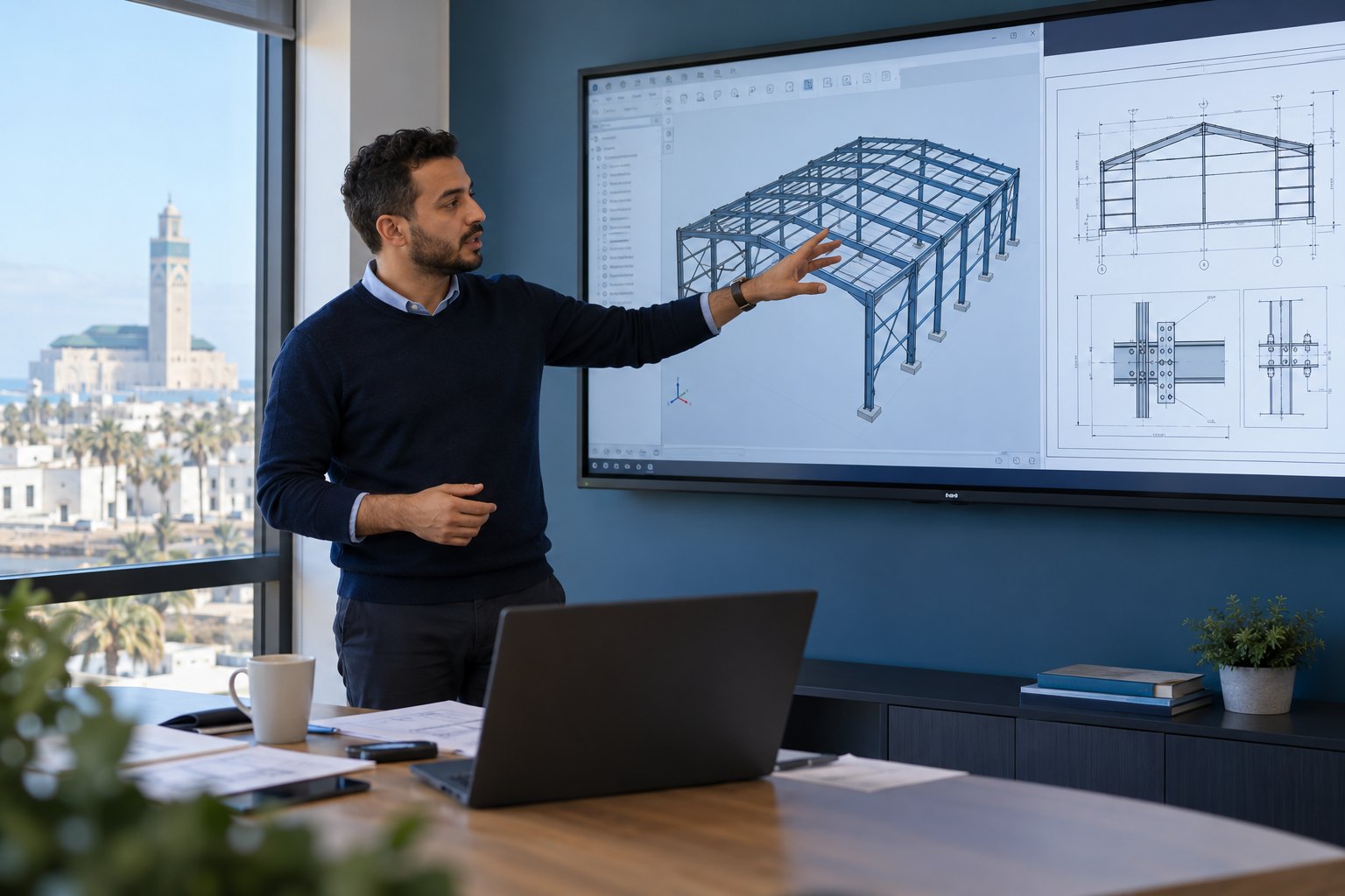 Présentation d’une maquette de structure et de ses dessins en formation