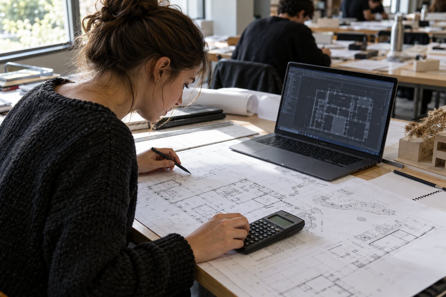 Étudiante calculant le coût total d’une formation AutoCAD à Casablanca