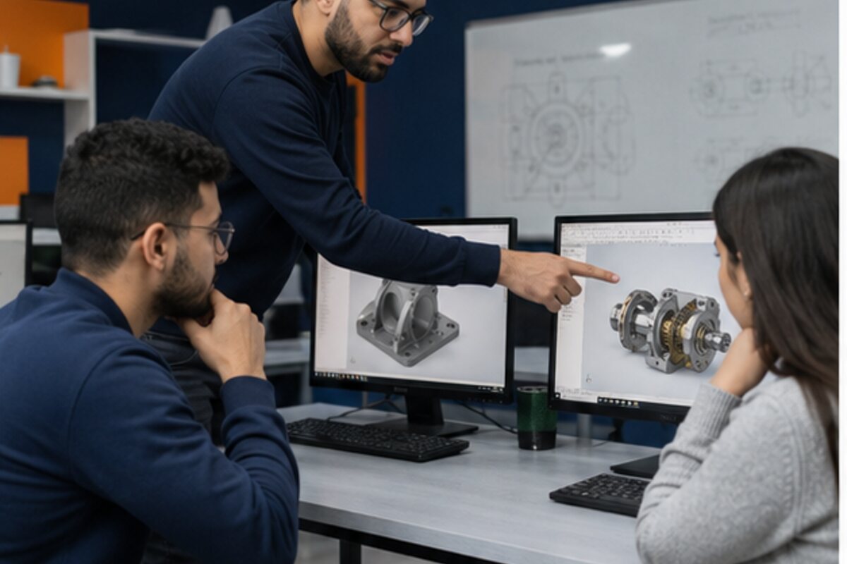Apprenant travaillant sur Autodesk Inventor pendant une formation à Casablanca